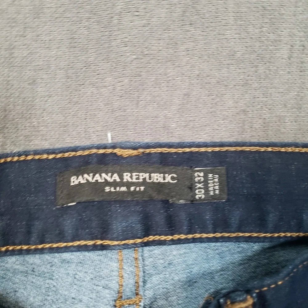 Banana Republic Slim Fit Jeans Mens 30x32 Dark Wash Stretch Denim‎ 266694
